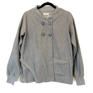 Crossley Size S Wool Blend Grey Double Breasted Cardigan Jacket Slim Fit